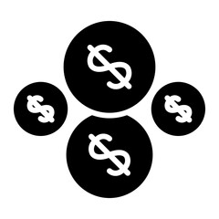monetizing glyph icon