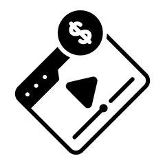 paid content glyph icon