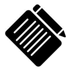pen and paper glyph icon