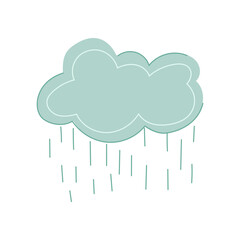 chic boho cloud cartoon vector illustration