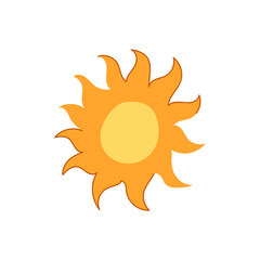 style boho sun cartoon vector illustration