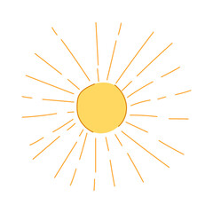 art boho sun cartoon vector illustration