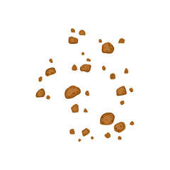 dessert cookie crumb cartoon vector illustration