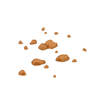 sugar cookie crumb cartoon vector illustration