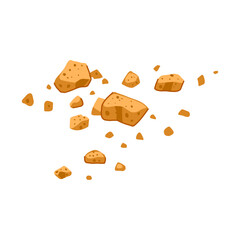 chewy cookie crumb cartoon vector illustration
