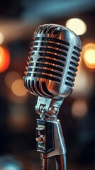Classic Microphone Capturing the Essence of Live Vocal Performances and Singers