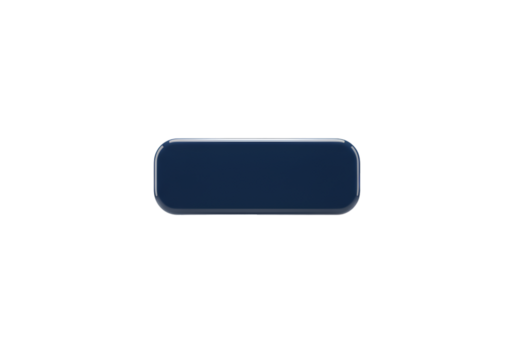 Isolated Blue Rectangle Button Icon with 3D Effect and Transparent Background - Powered by Adobe