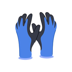 waterproof garden gloves cartoon vector illustration