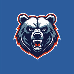illustration of a bear head as a mascot