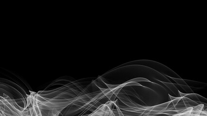 Ethereal white wisps dance against the inky canvas a dreamy ballet of light like phantom waves under a moonless sky in