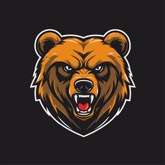 illustration of a bear head as a mascot