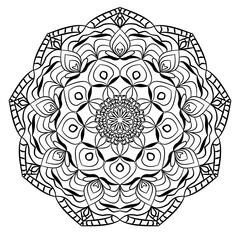Intricate Mandala Illustration for Meditation and Decoration