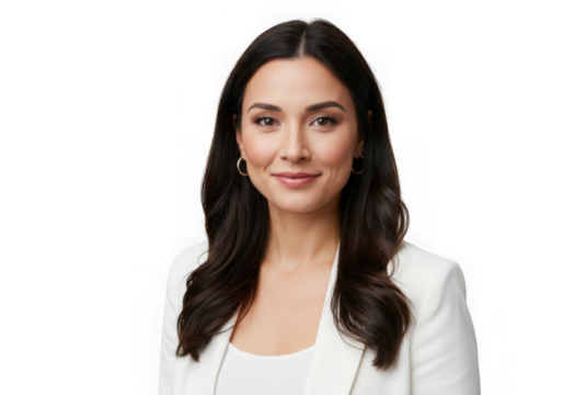 Ai generated image of professional woman isolated on transparent background