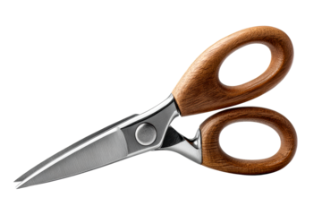 Sturdy wooden handled crafting scissors