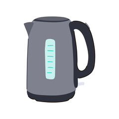 heat kettle electric cartoon vector illustration