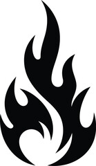 vibrant crisp clean stylish elegant modern detailed professional high quality Flame Silhouette on Transparent Background