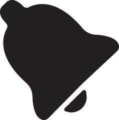 Notification bell icon in flat isolated on transparent background Incoming inbox message.