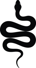 vibrant crisp clean stylish elegant modern detailed professional high quality Snake Silhouette on Transparent Background