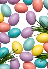 Isolated Easter Egg Arrangement on Black Background Photo
