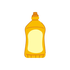 squeeze mustard bottle cartoon vector illustration