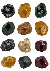 Isolated Gemstone Collection on Transparent Background Photo