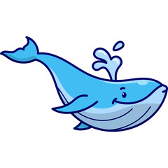 Cute Whale Illustration