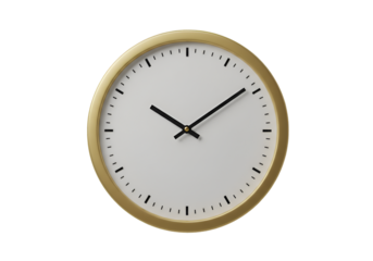 Isolated Gold Wall Clock on Black Background An Object Illustration