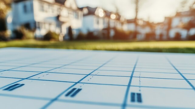 Fototapeta Closeup detail of ballpoint pen nib and notebook lines, captured with zoom lens, emphasis on writing precision and clean paper surface, white background for contrast