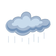 storm rain cloud cartoon vector illustration