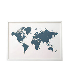 world map on paper