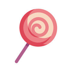 Watercolor lollipop swirl candy with white background for party dessert or fun food graphics