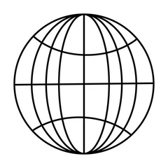 Minimal Web Icon – Internet Globe Symbol
