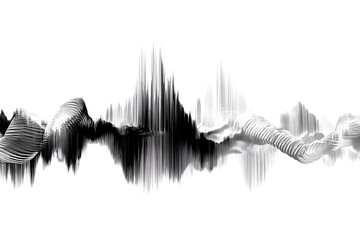 Dynamic abstract black and white art with flowing lines and textures perfect for modern design, evoking a sense of movement and form