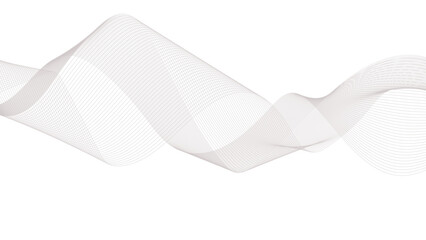 Abstract wave element for design. Digital frequency track equalizer. Wave with lines created using blend tool. Curved wavy line, smooth stripe.