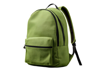 Stylish green backpack with simple design features