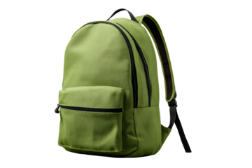 Stylish green backpack with simple design features