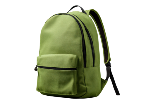 Stylish green backpack with simple design features