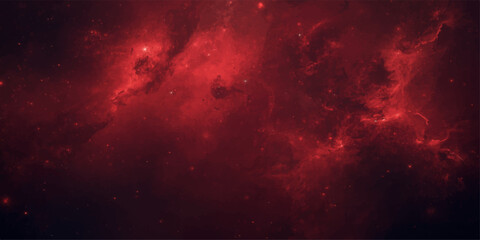 An illustration of a dark, fiery red and black space with motion, texture, and bright, explosive smoke