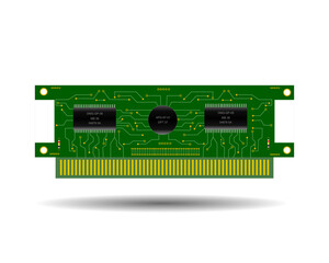 Green circuit board used for backgrounds, advertisements, flyers, magazines, websites.