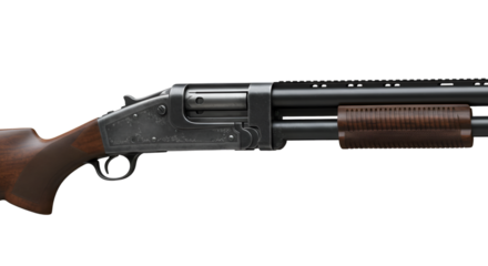 Isolated Image Of A Shotgun Weapon On A Transparent Background