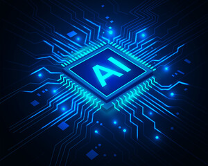 	
Geometric background and high tech circuit board connection system