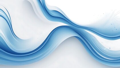 Fototapeta premium Elegant Blue and White Abstract Background with Flowing Waves and Lines