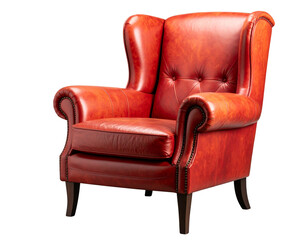 red armchair isolated on white