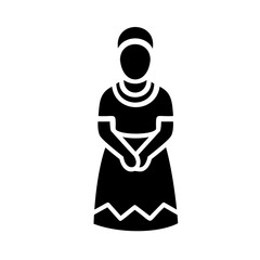 African traditional dress icon for cultural clothing and heritage

