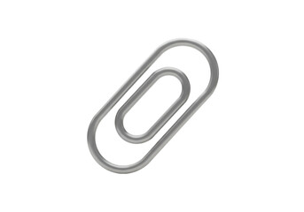 Isolated Shiny Metal Paperclip On Transparent Black Background Photo