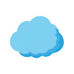 Obraz premium Soft light blue cloud watercolor element on white background for sky dream or weather design