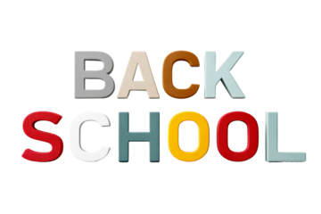 Fun and colorful back to school lettering design
