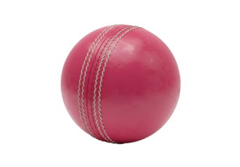 Isolated Pink Cricket Ball On Transparent Background A Realistic Photo