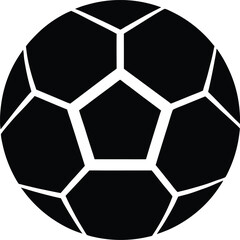 soccer ball on black icon