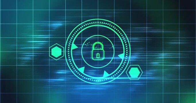 Cybersecurity lock showing connectivity learning mark concept 4K. Binary coding matrix like cyber virus attack malware like. Trojan sending a security hacking process. Modern encryption control auth.
 - Powered by Adobe